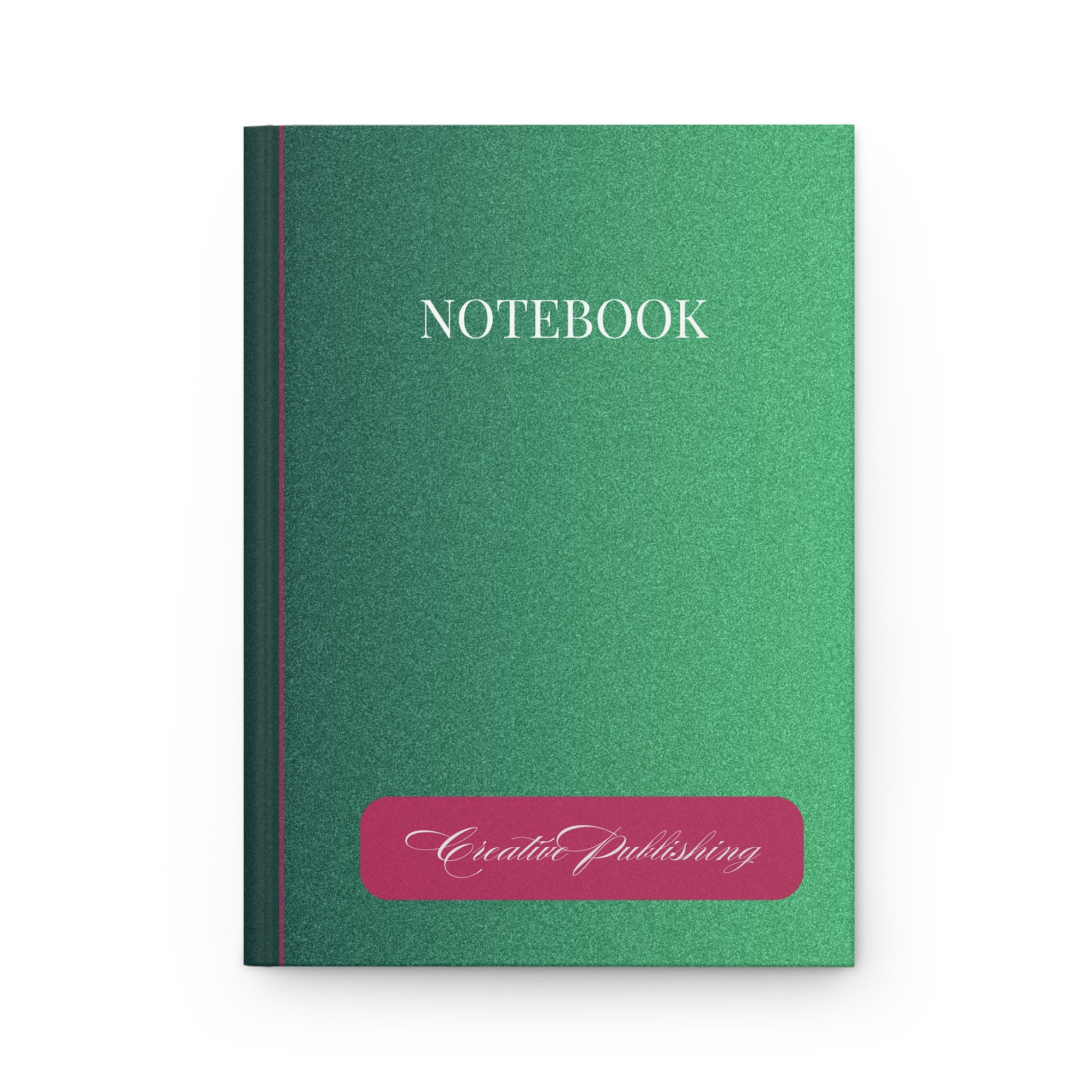 Hardcover Notebook — Green Matte "NOTEBOOK" Journal for School, Work & Gifts