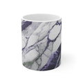 Purple Marble Ceramic Mug - 11oz Stylish Marble Pattern Coffee Cup