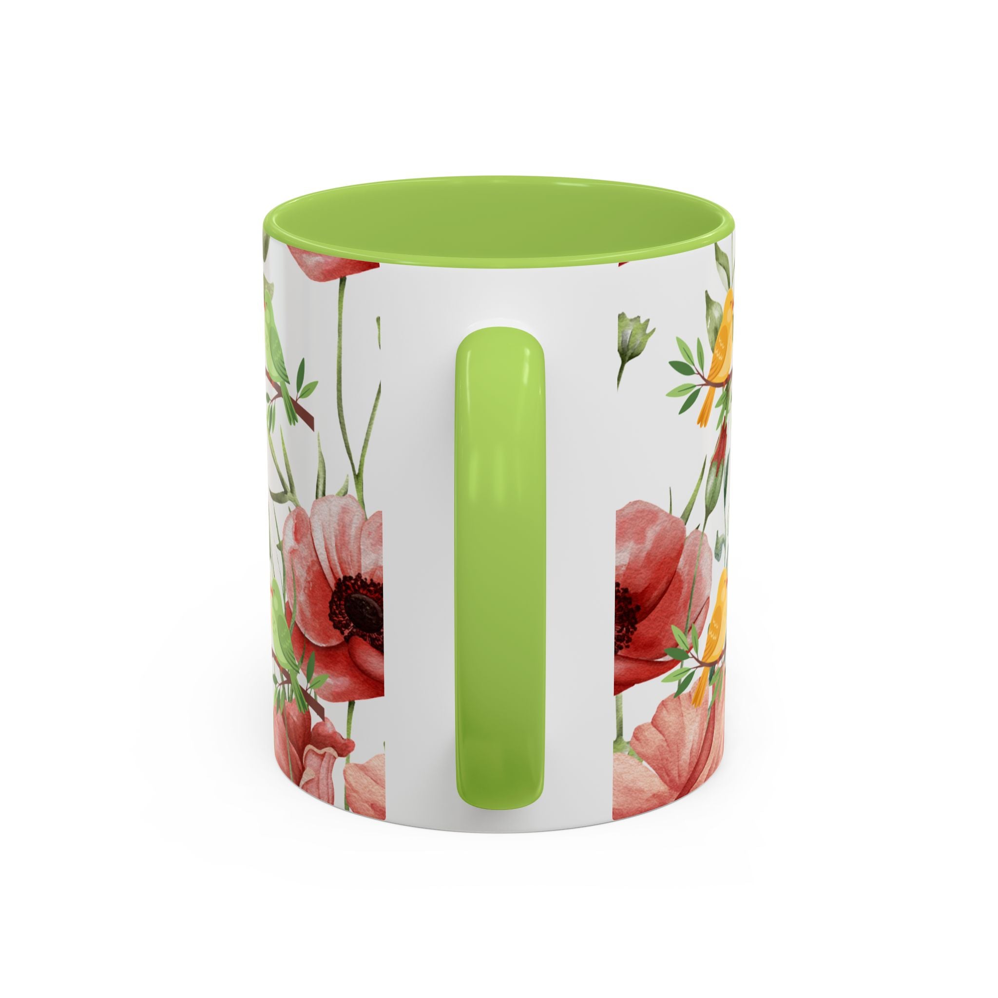 Floral Birds Accent Coffee Mug – Spring Garden 11/15oz