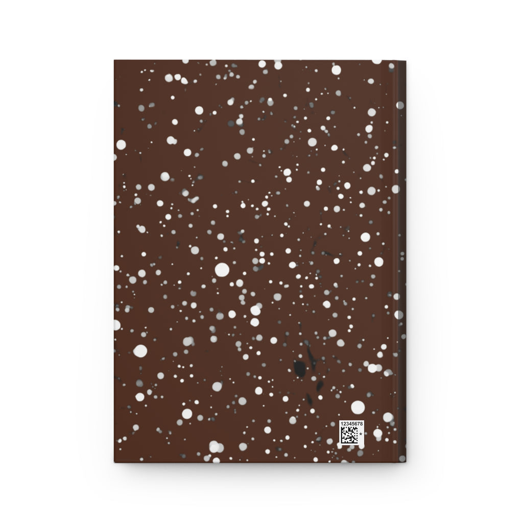 Composition Book Hardcover Journal — Brown Splatter Creative Vibe Notebook
