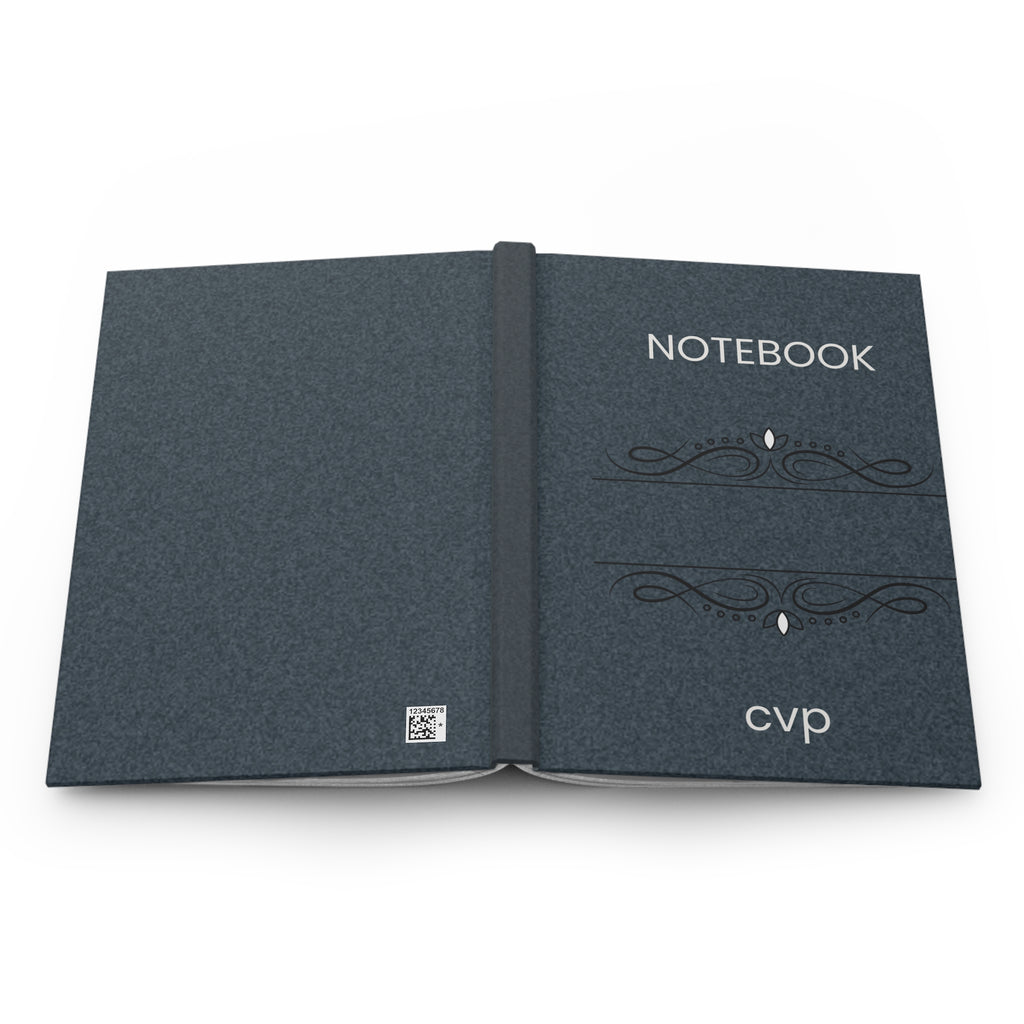 Notebook Elegant Matte Hardcover Notebook - Decorative Florish Journal
