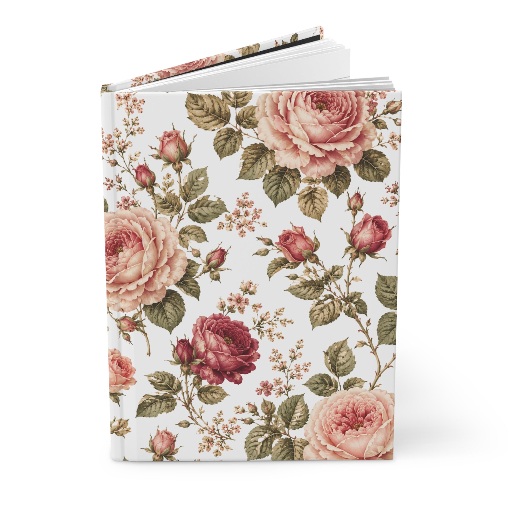 Vintage Rose Hardcover Journal — Floral Notebook for Writing, Planning & Gifts