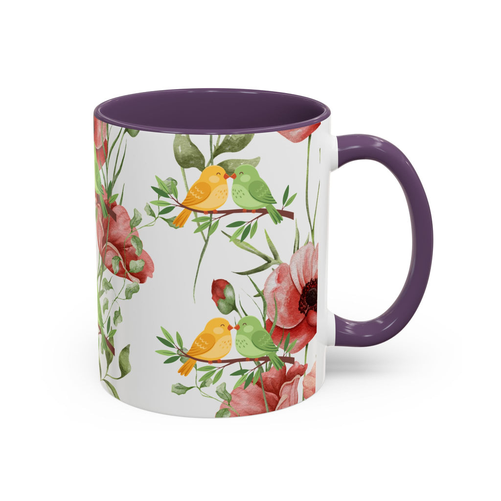 Floral Birds Accent Coffee Mug – Spring Garden 11/15oz