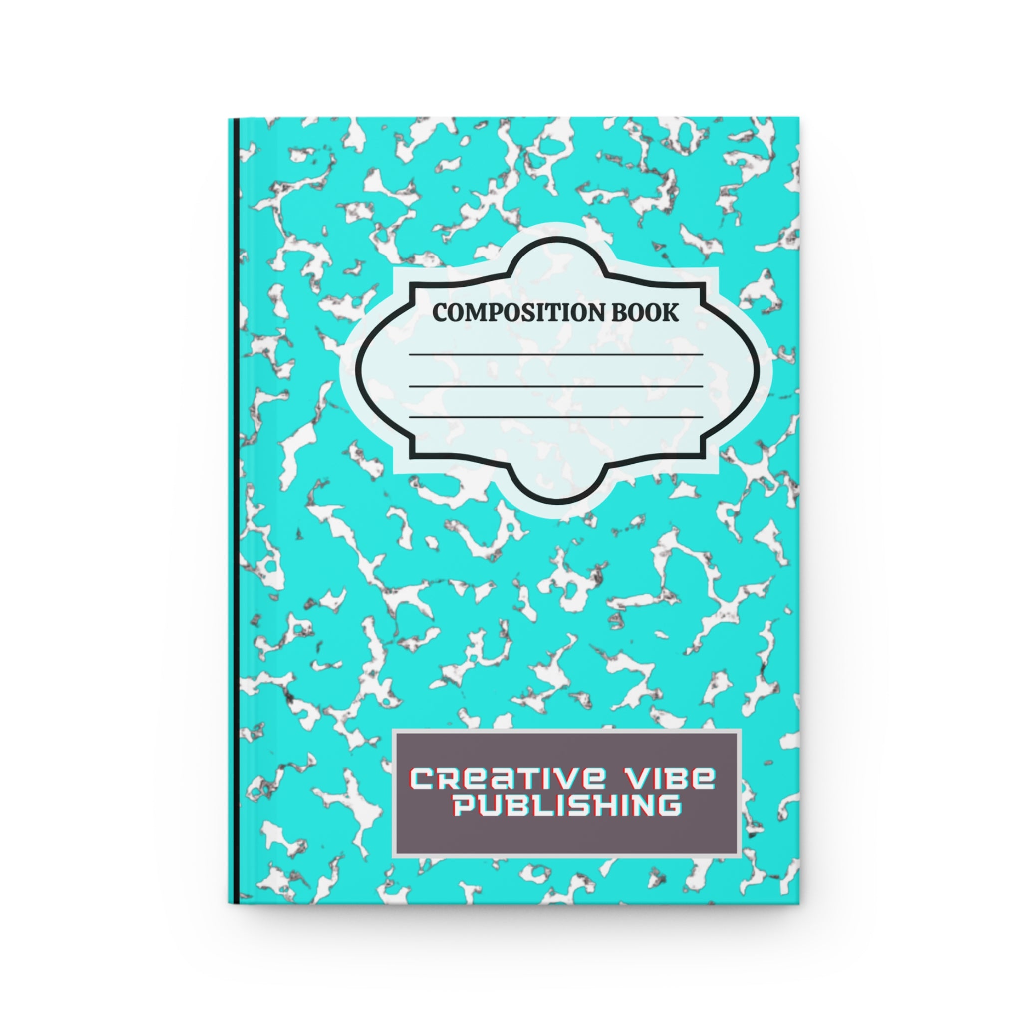 Teal Composition Hardcover Journal — 'Composition Book' Labeled Notebook for School, Notes & Creative Writing