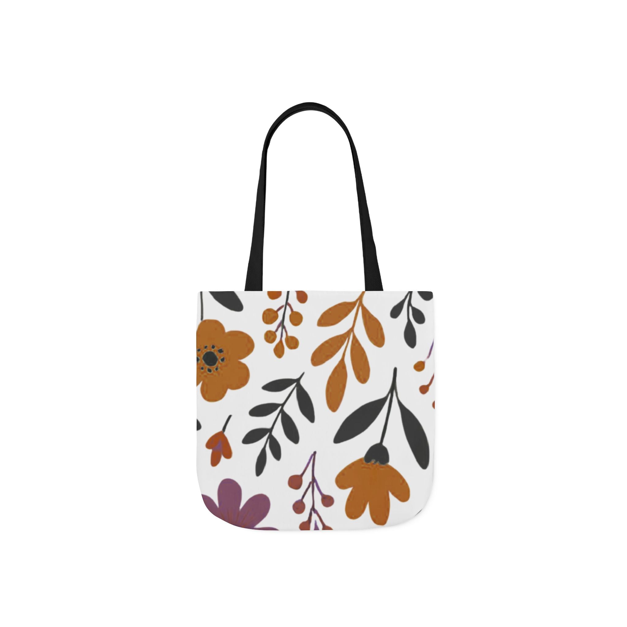 Floral Canvas Tote Bag — Autumn Wildflower Print