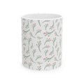 Botanical Sprig Ceramic Mug — Delicate Floral Pattern Coffee Cup (11oz, 15oz)