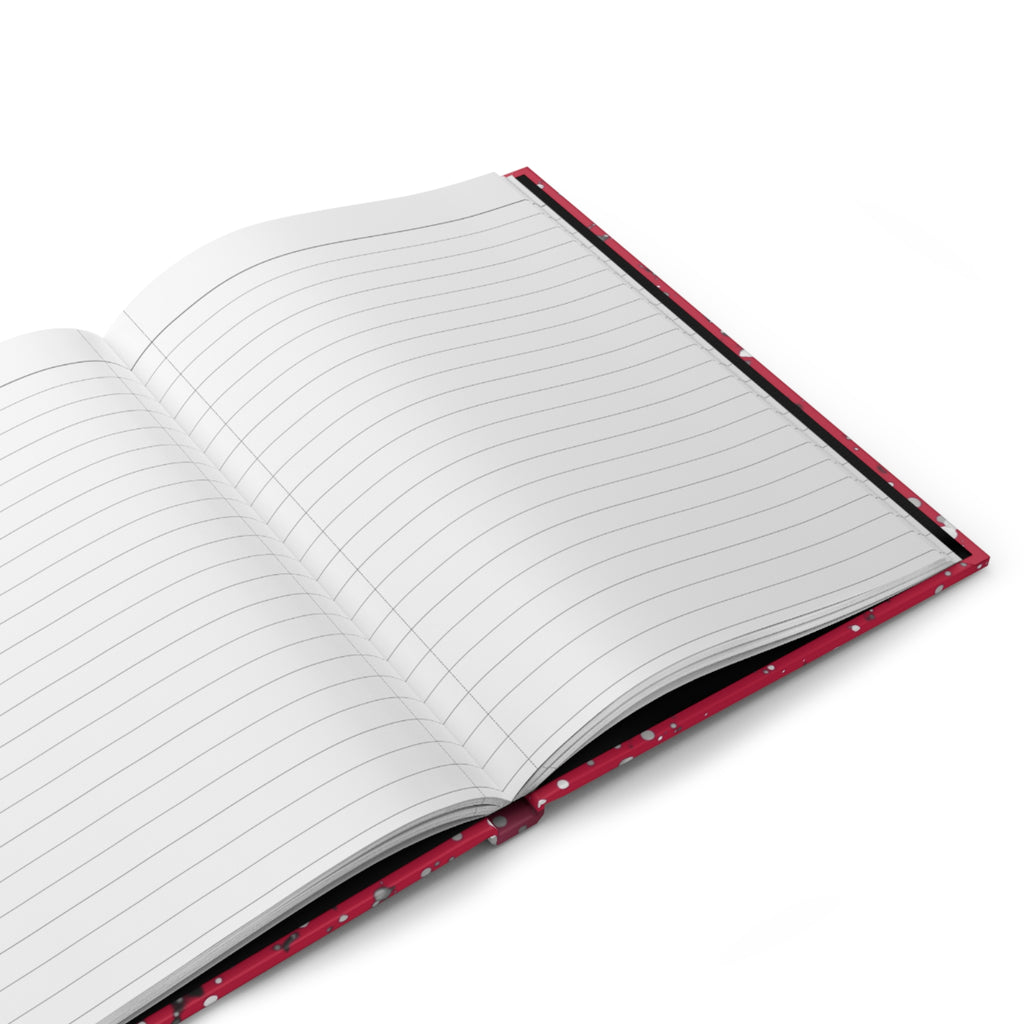 Red Splatter Composition Hardcover Journal — "Creative Vibe Publishing"