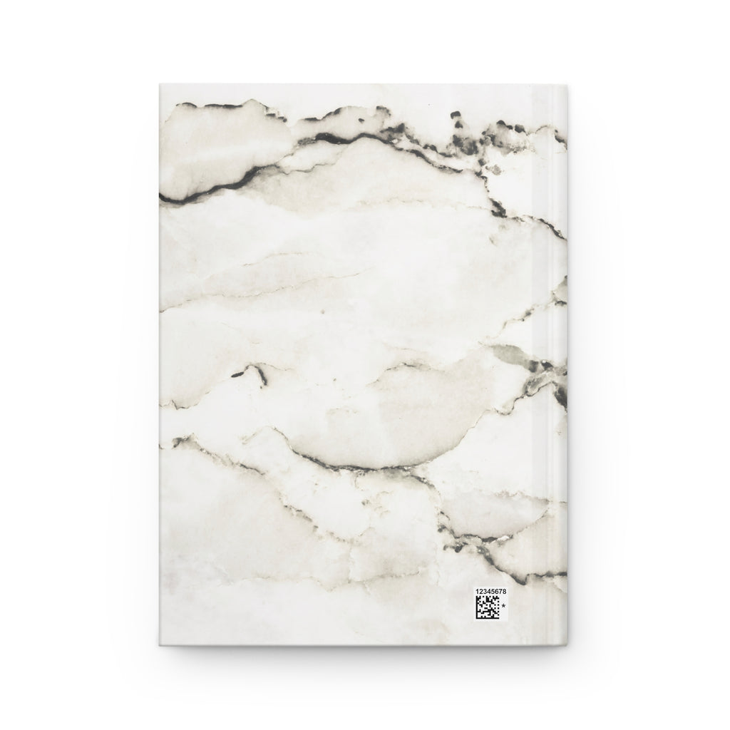 Marble Hardcover Journal — Matte White Stone Notebook