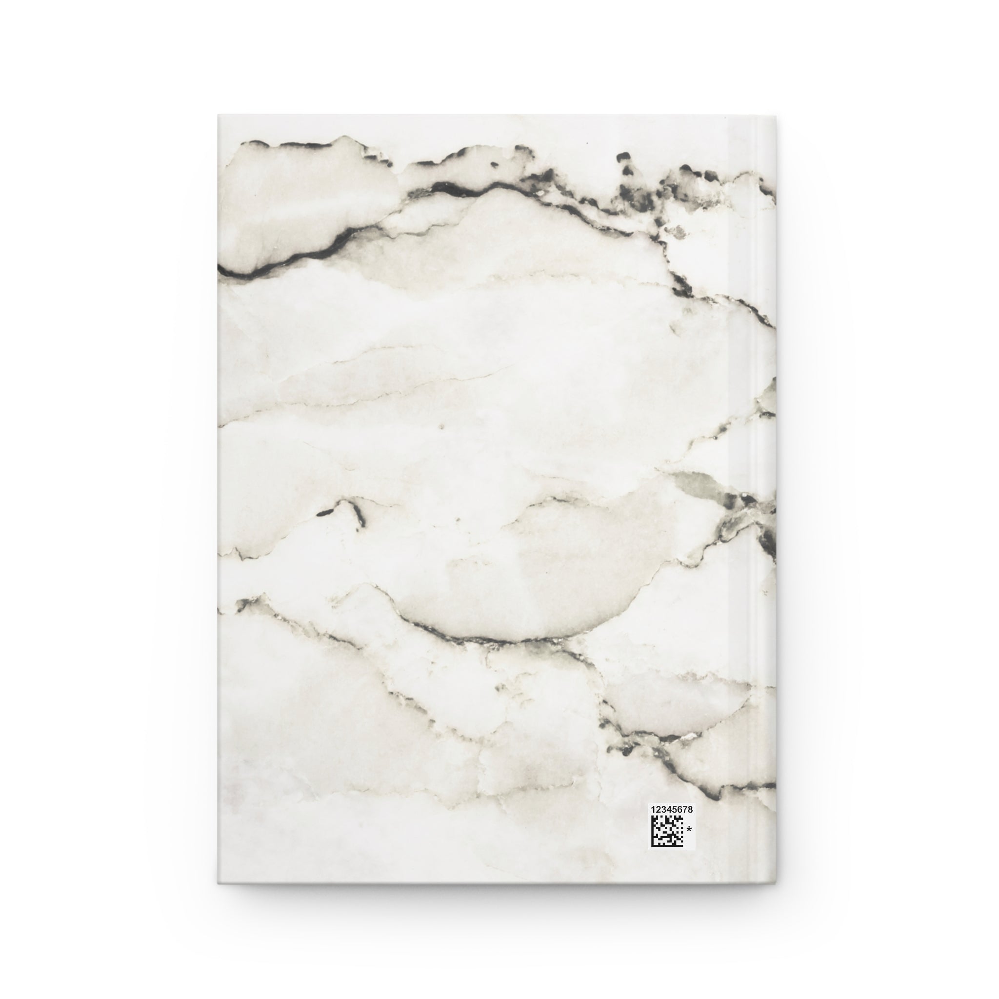 Marble Hardcover Journal — Matte White Stone Notebook