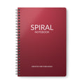 A5 Spiral Notebook — Burgundy 'SPIRAL NOTEBOOK' Softcover for Students & Journaling