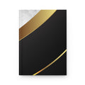 Elegant Black & Gold Hardcover Journal - Marble Accent Matte Notebook