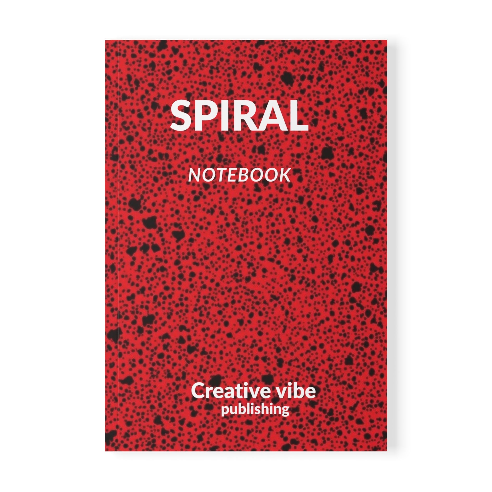 Red Speckled Spiral Notebook — A5 Softcover Journal ("SPIRAL" Cover)