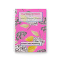 Floral Spiral Notebook — Pink Hydrangea Journal with ‘Learn, Repeat, Master’ Motivational Cover