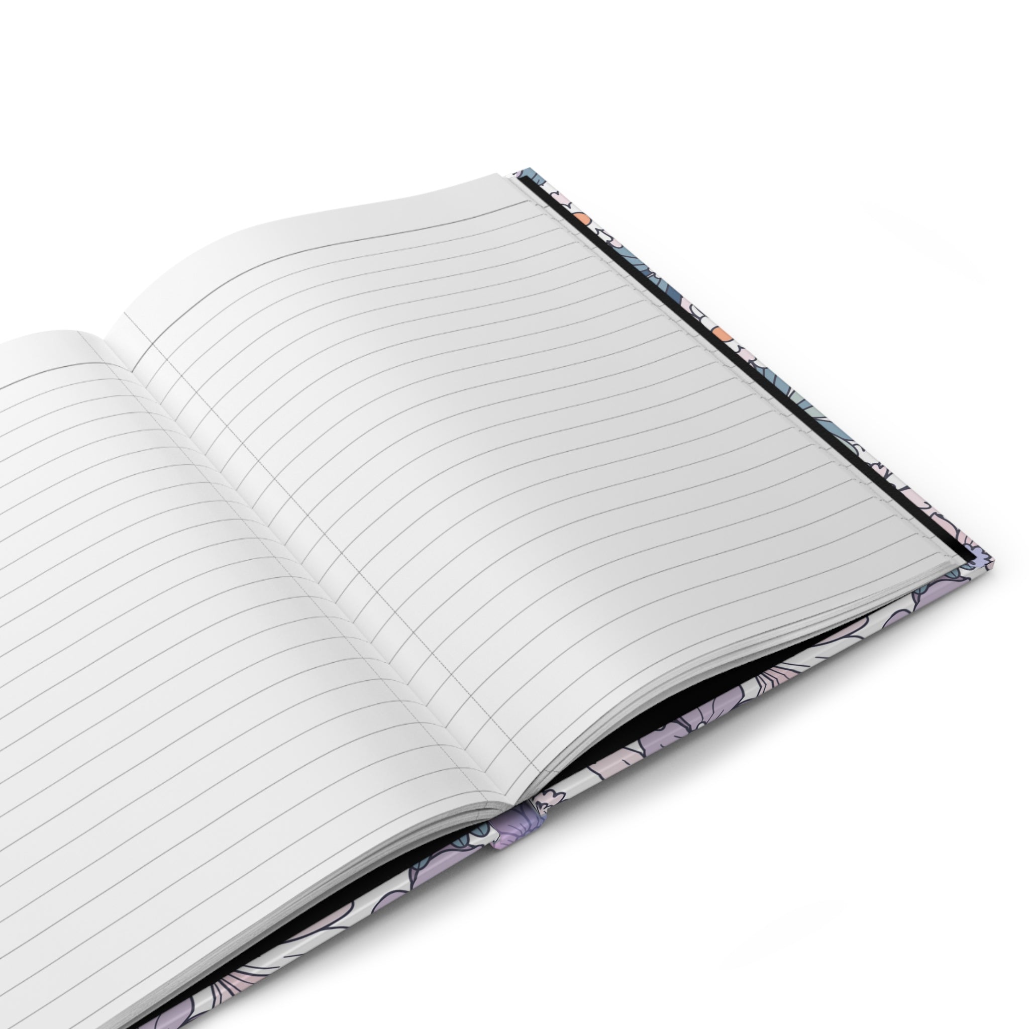 Floral Meadow Hardcover Journal — Pastel Ditsy Flower Notebook