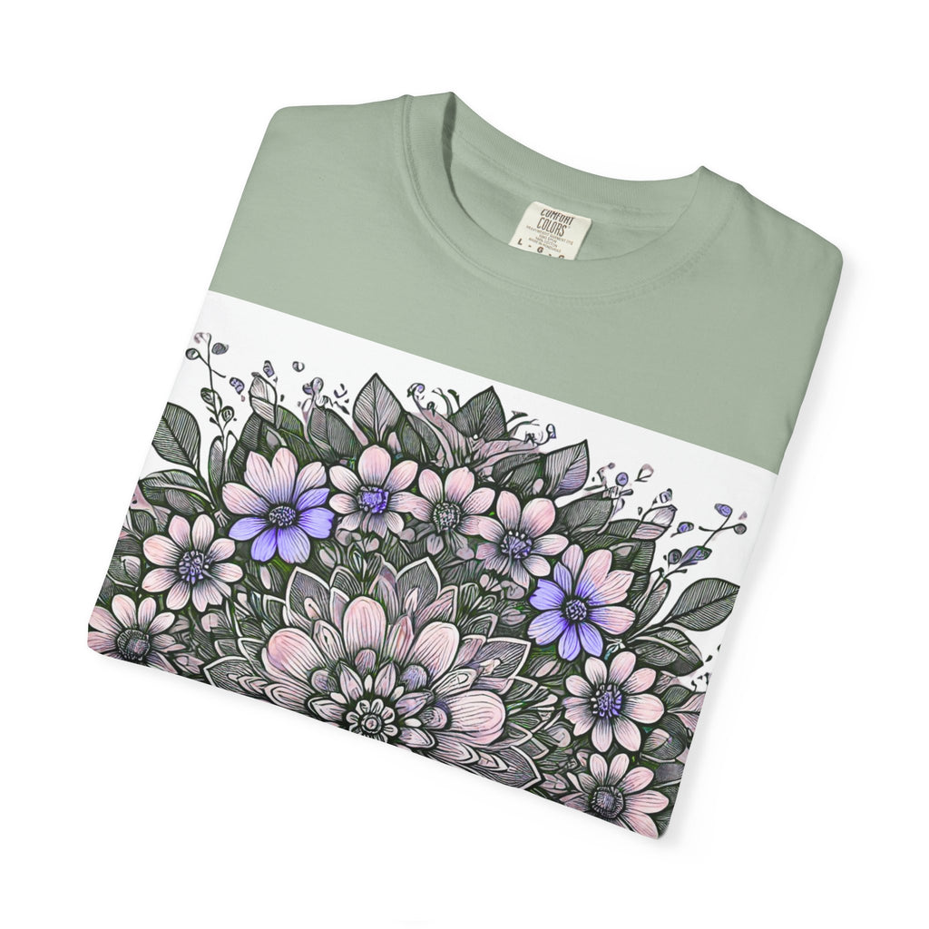 Floral Mandala T-Shirt — Pastel Garden Blossom Tee