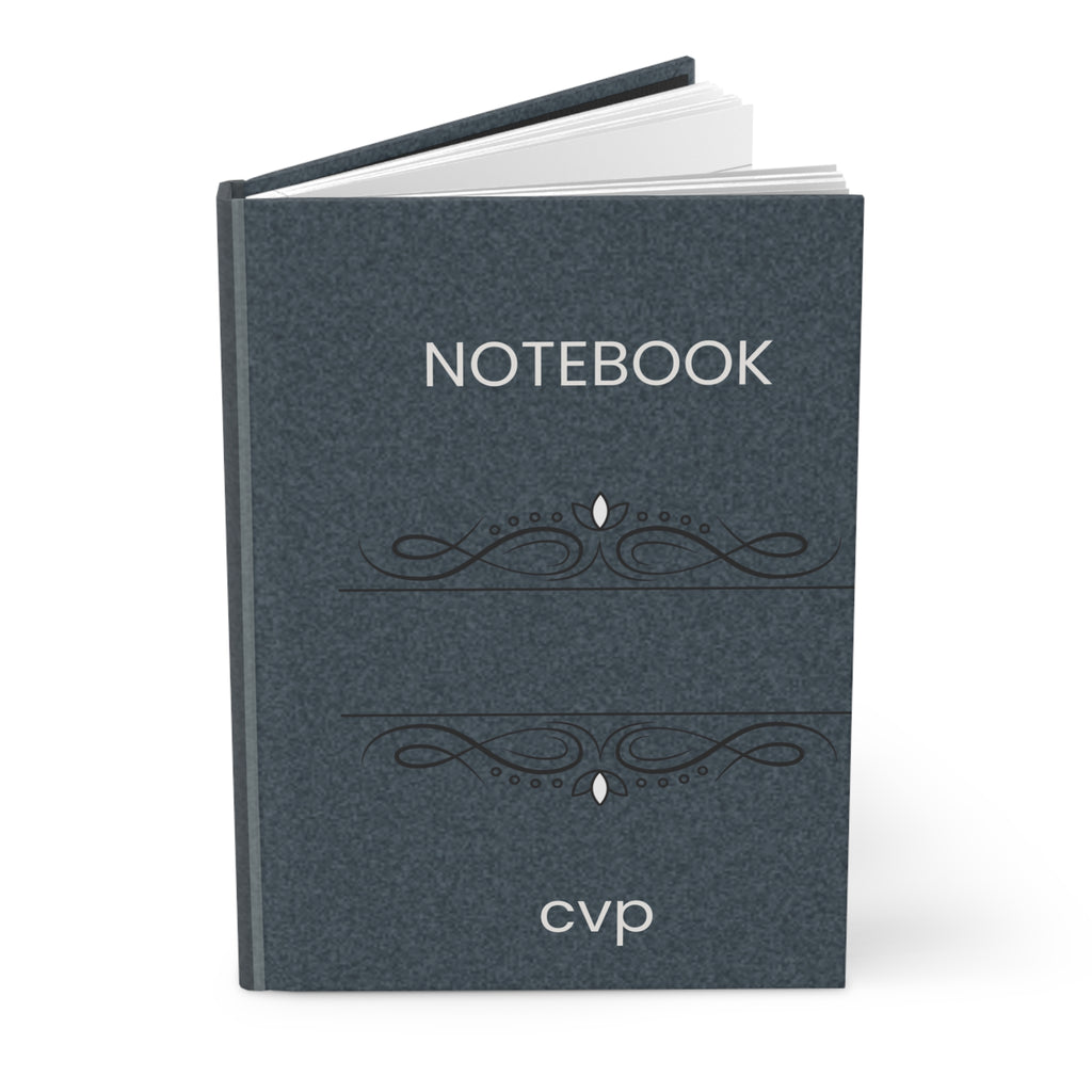 Notebook Elegant Matte Hardcover Notebook - Decorative Florish Journal