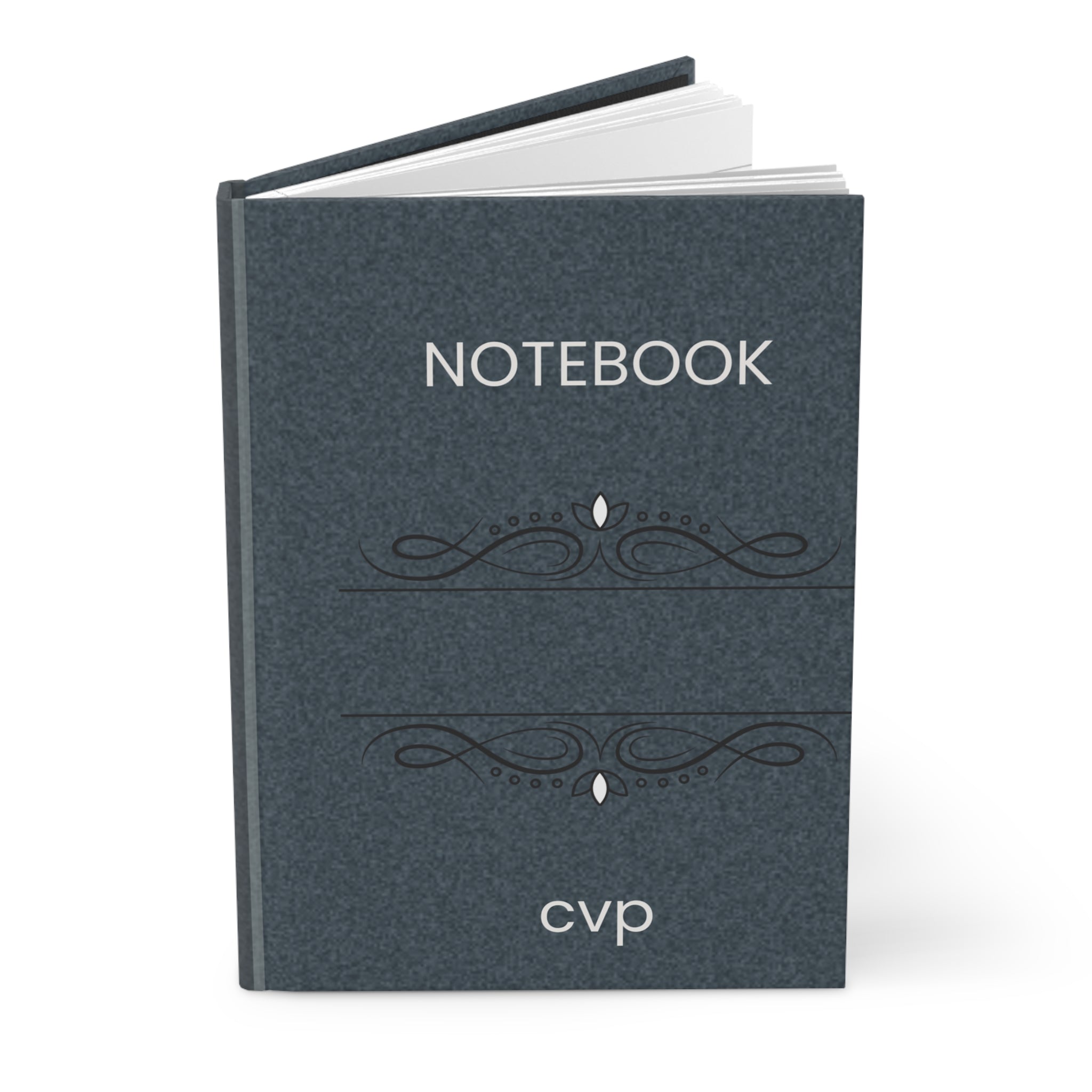 Notebook Elegant Matte Hardcover Notebook - Decorative Florish Journal