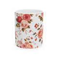 Floral Vintage Rose Ceramic Mug (11oz & 15oz)