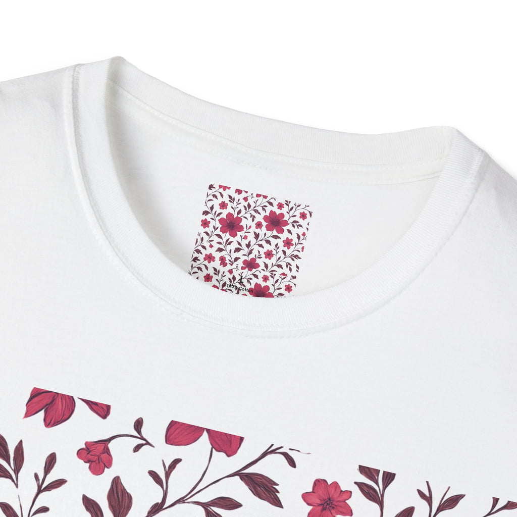 Floral Vine Tee — Pink Bloom Pattern T-Shirt