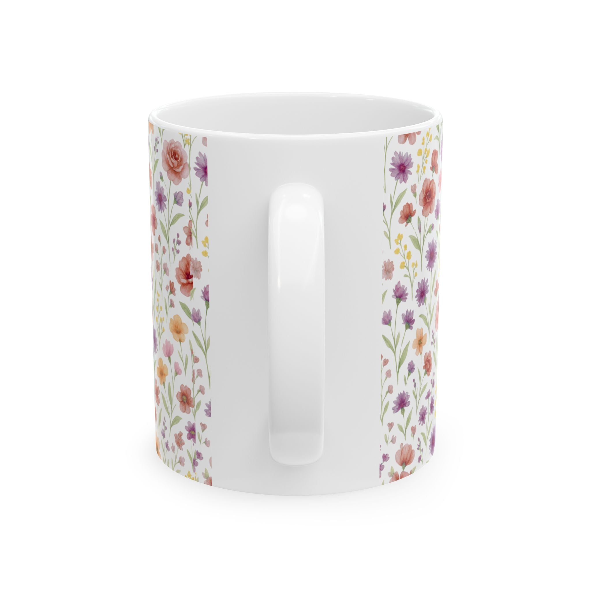 Floral Watercolor Mug — Vintage Wildflower Ceramic Coffee Cup (11oz & 15oz)