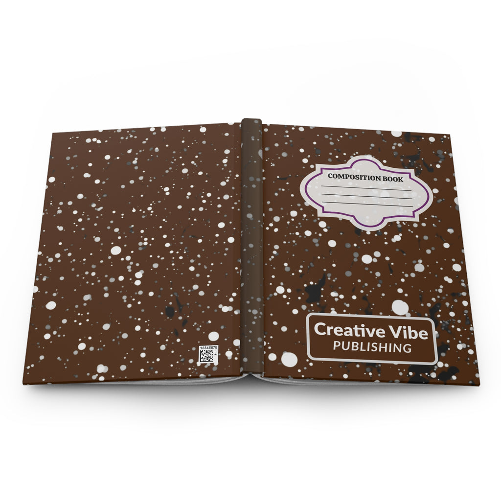 Composition Notebook Hardcover Journal — Brown Speckled 'Creative Vibe Publishing'