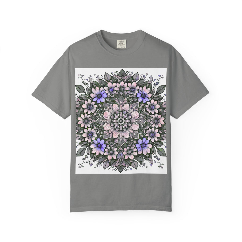 Floral Mandala T-Shirt — Pastel Garden Blossom Tee