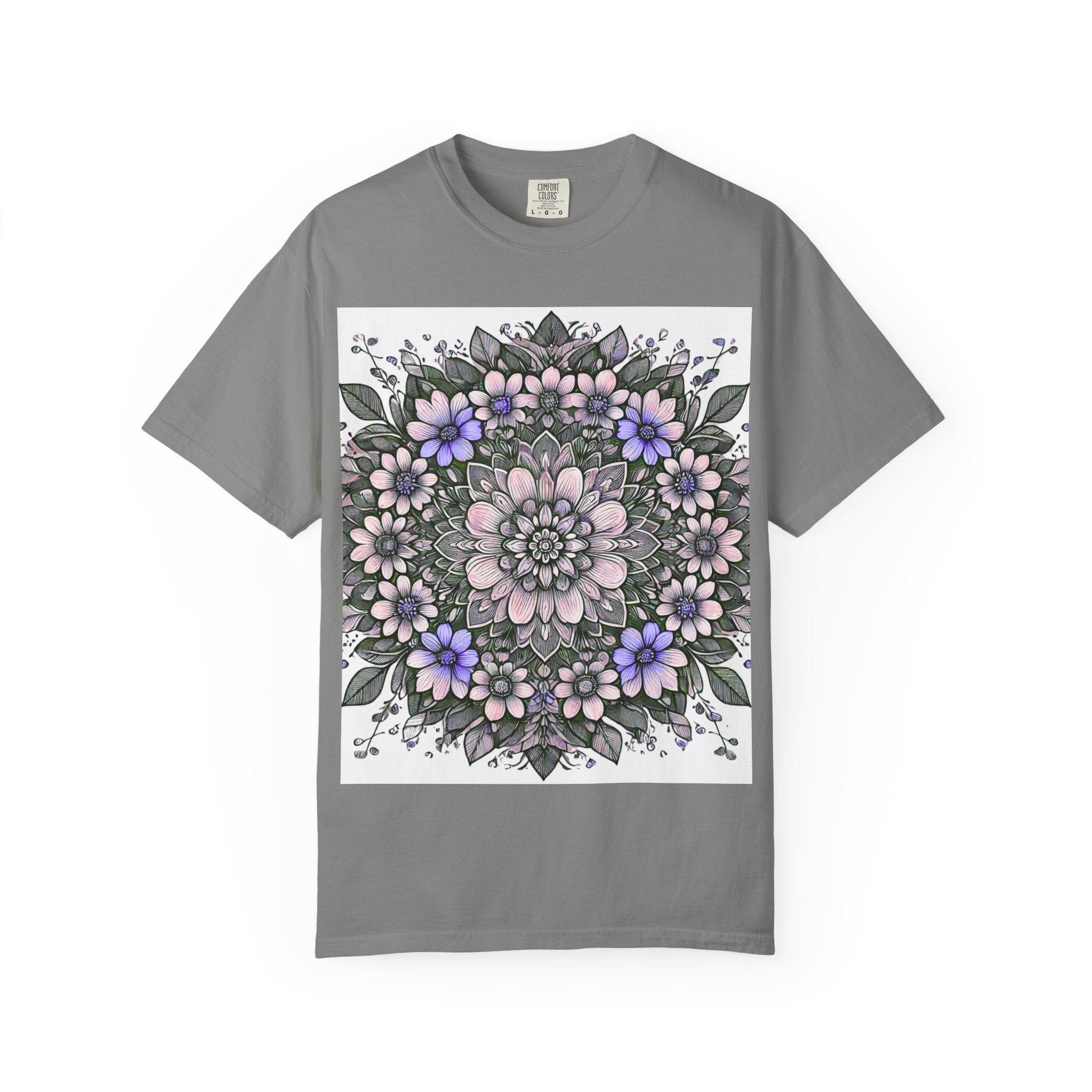 Floral Mandala T-Shirt — Pastel Garden Blossom Tee