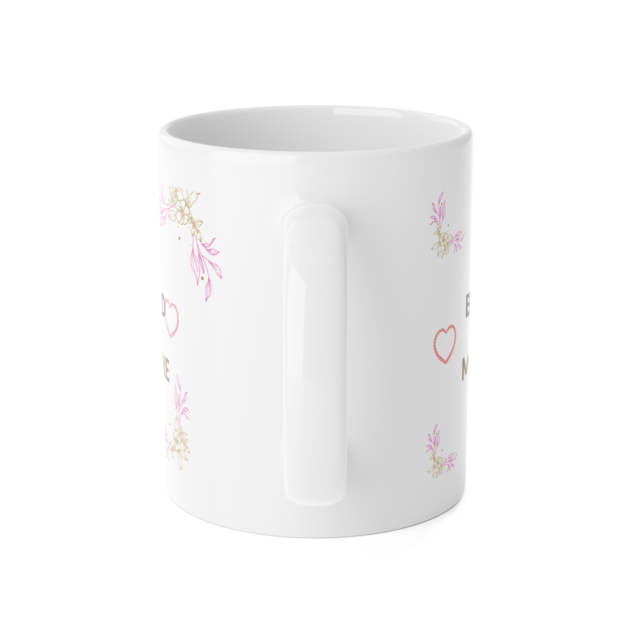 Loved Beyond Measure Ceramic Mug – Romantic Rose & Heart Coffee Cup (11 oz)