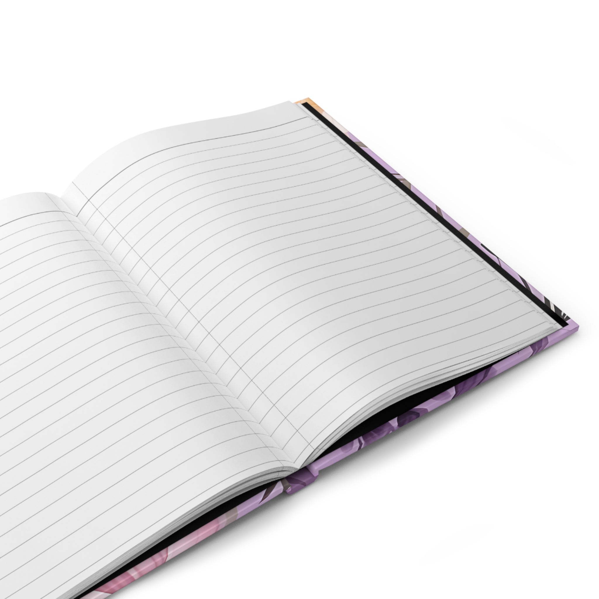 Floral Lavender Hardcover Journal — 'Creative Vibe' Pink Bloom Notebook