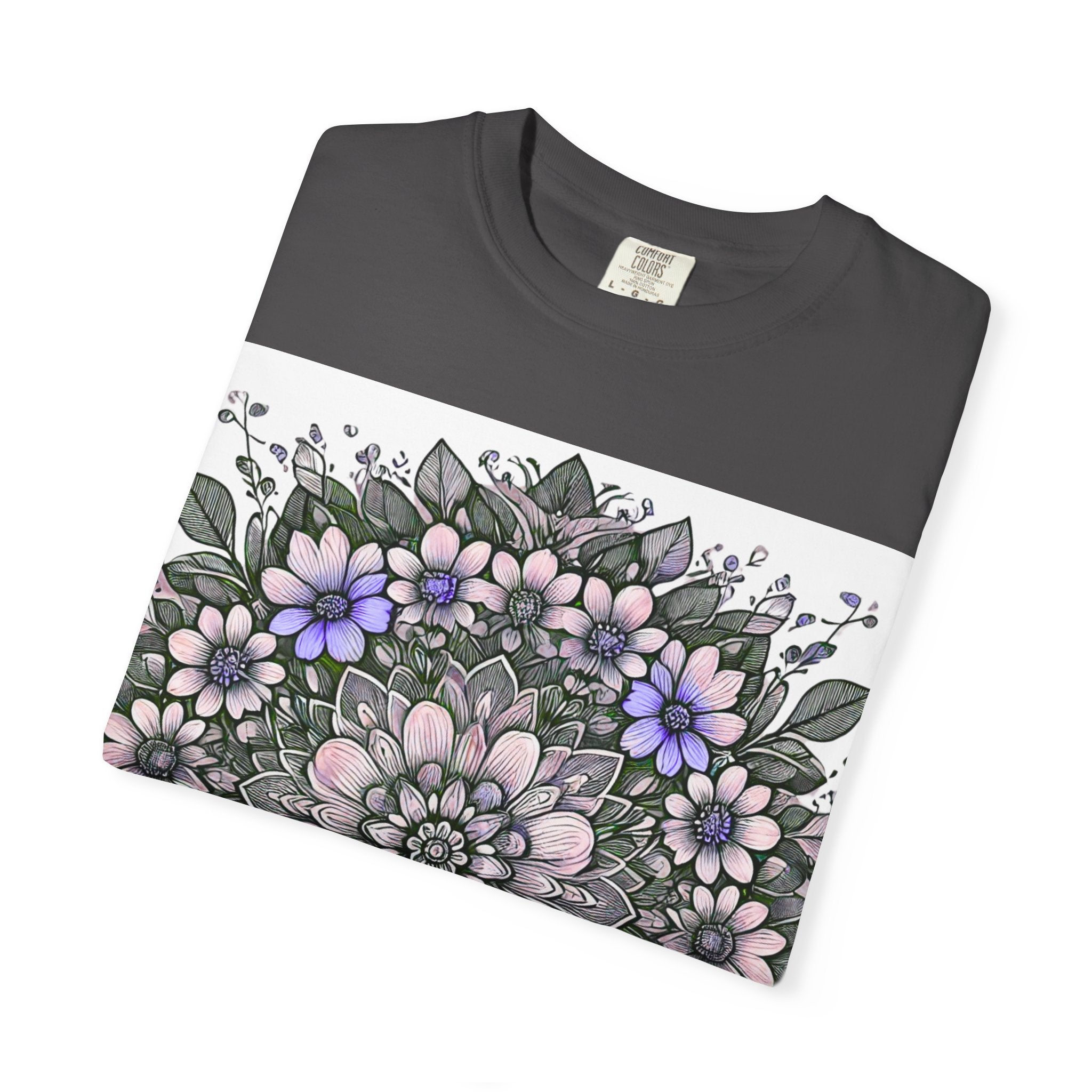 Floral Mandala T-Shirt — Pastel Garden Blossom Tee