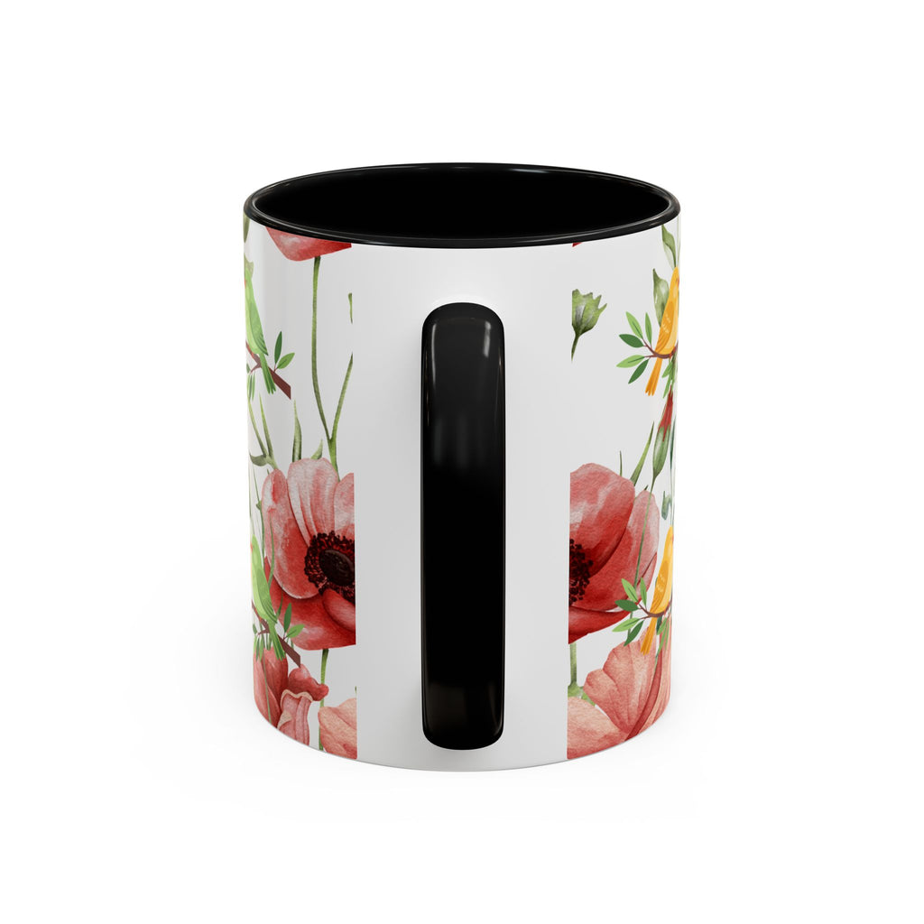 Floral Birds Accent Coffee Mug – Spring Garden 11/15oz