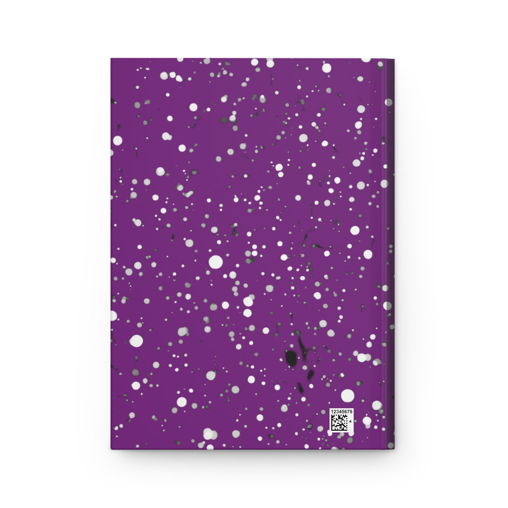 Purple Splatter Composition Hardcover Journal — 'Composition Book' Label, Creative Vibe Publishing