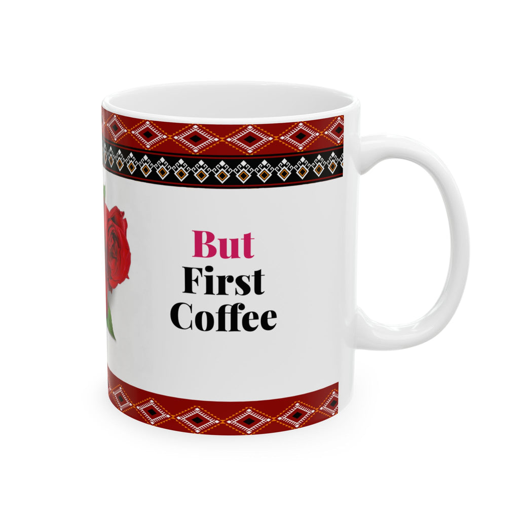 Romantic Red Rose Ceramic Mug — "I Love You" Coffee Cup (11oz, 15oz)