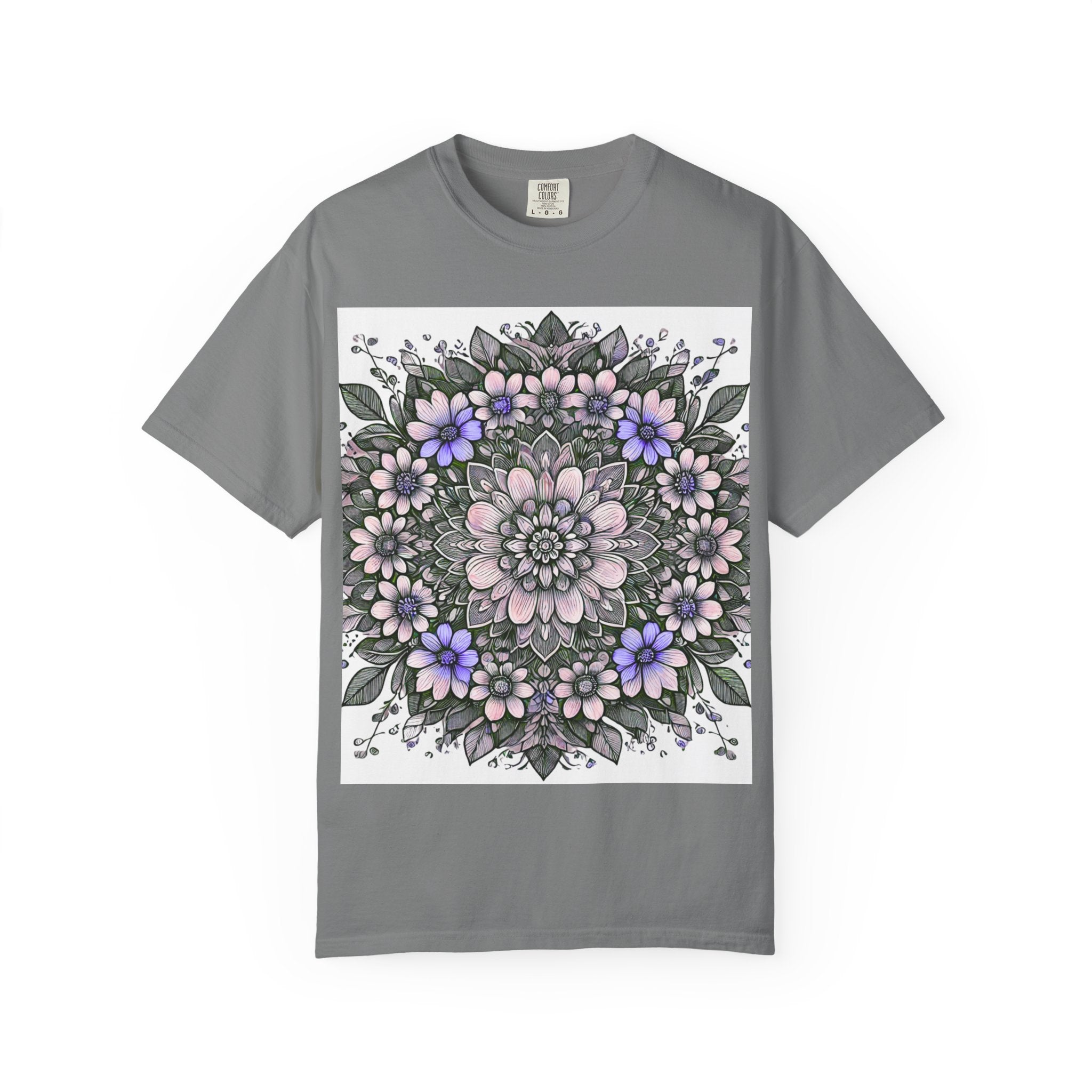 Floral Mandala T-Shirt — Pastel Garden Blossom Tee