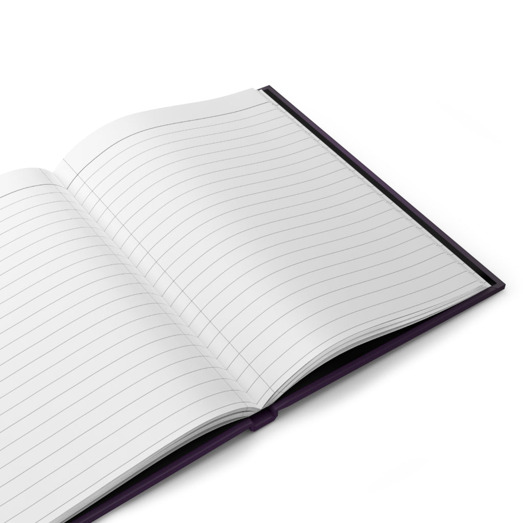 Purple Hardcover Notebook – "Notebook" Gold Label Journal for Notes & Creative Vibes