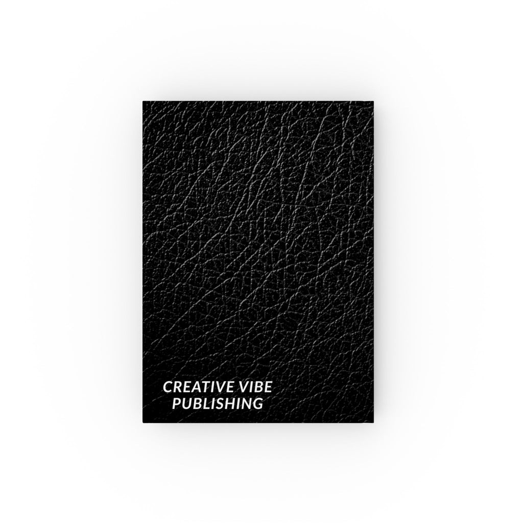 Hardback Notebook — Black Leather Look Journal with "NOTEBOOK" Cover