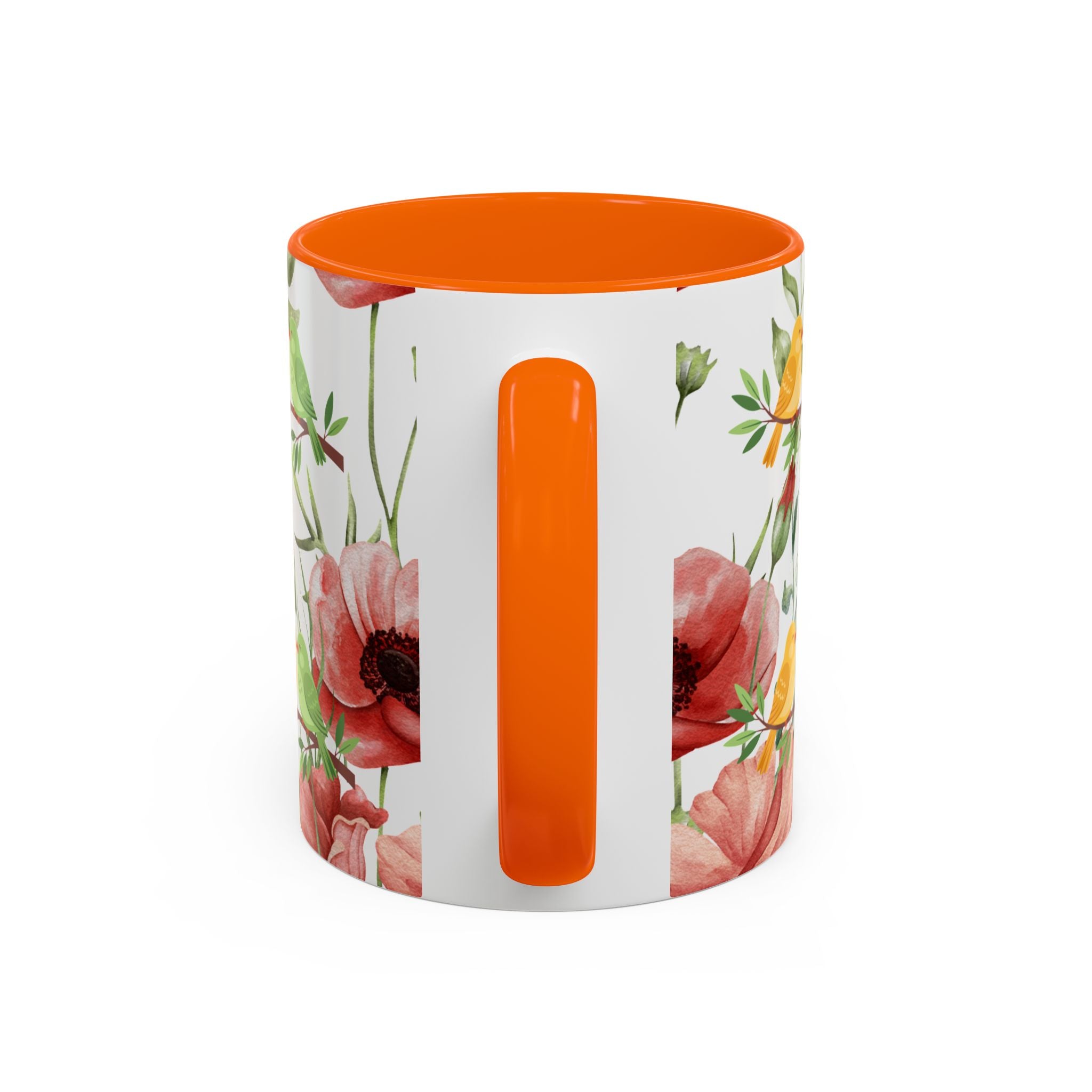 Floral Birds Accent Coffee Mug – Spring Garden 11/15oz