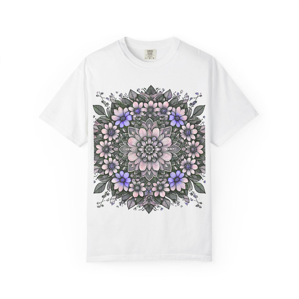Floral Mandala T-Shirt — Pastel Garden Blossom Tee