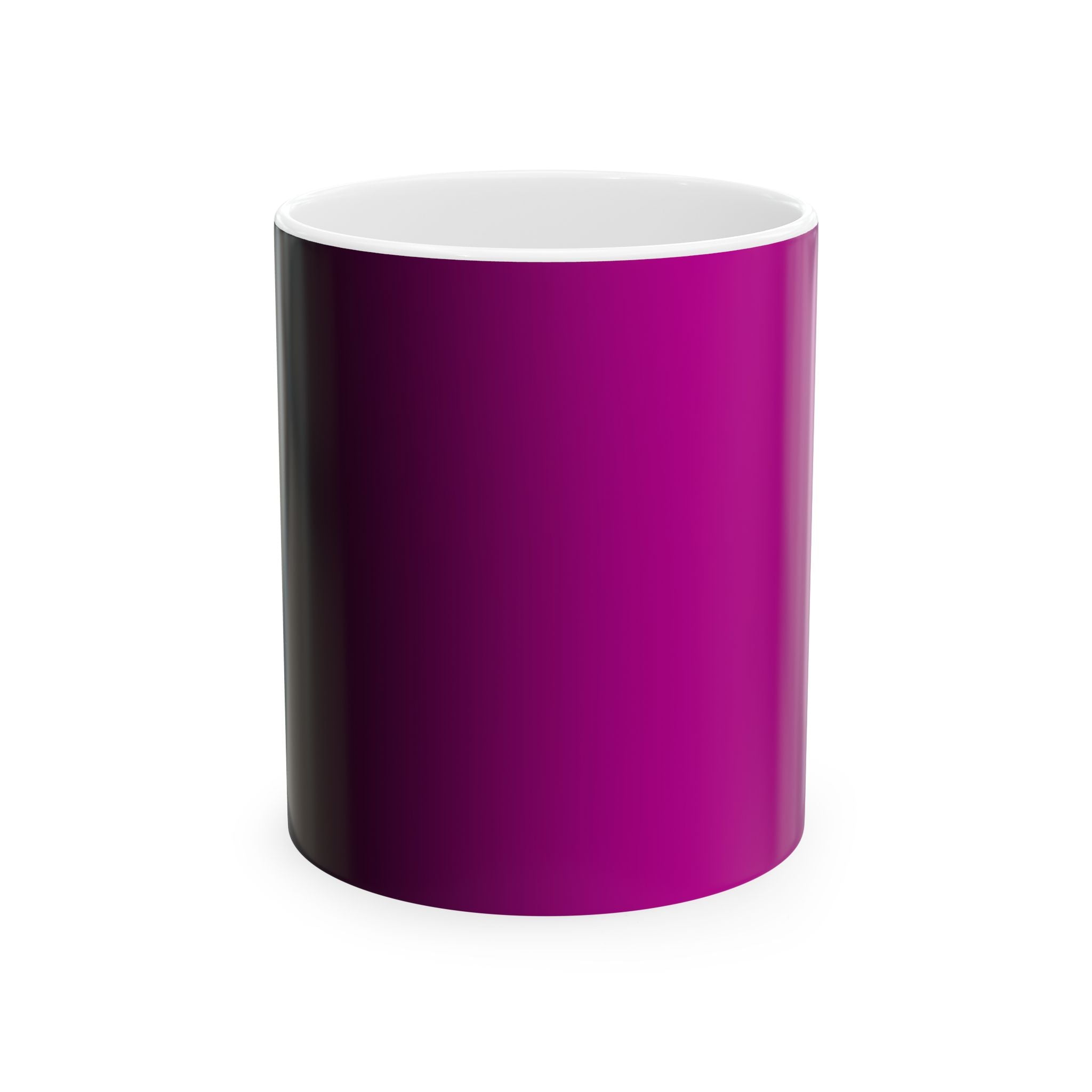 Magenta Gradient Ceramic Mug (11oz & 15oz) — Bold Ombre Coffee Cup