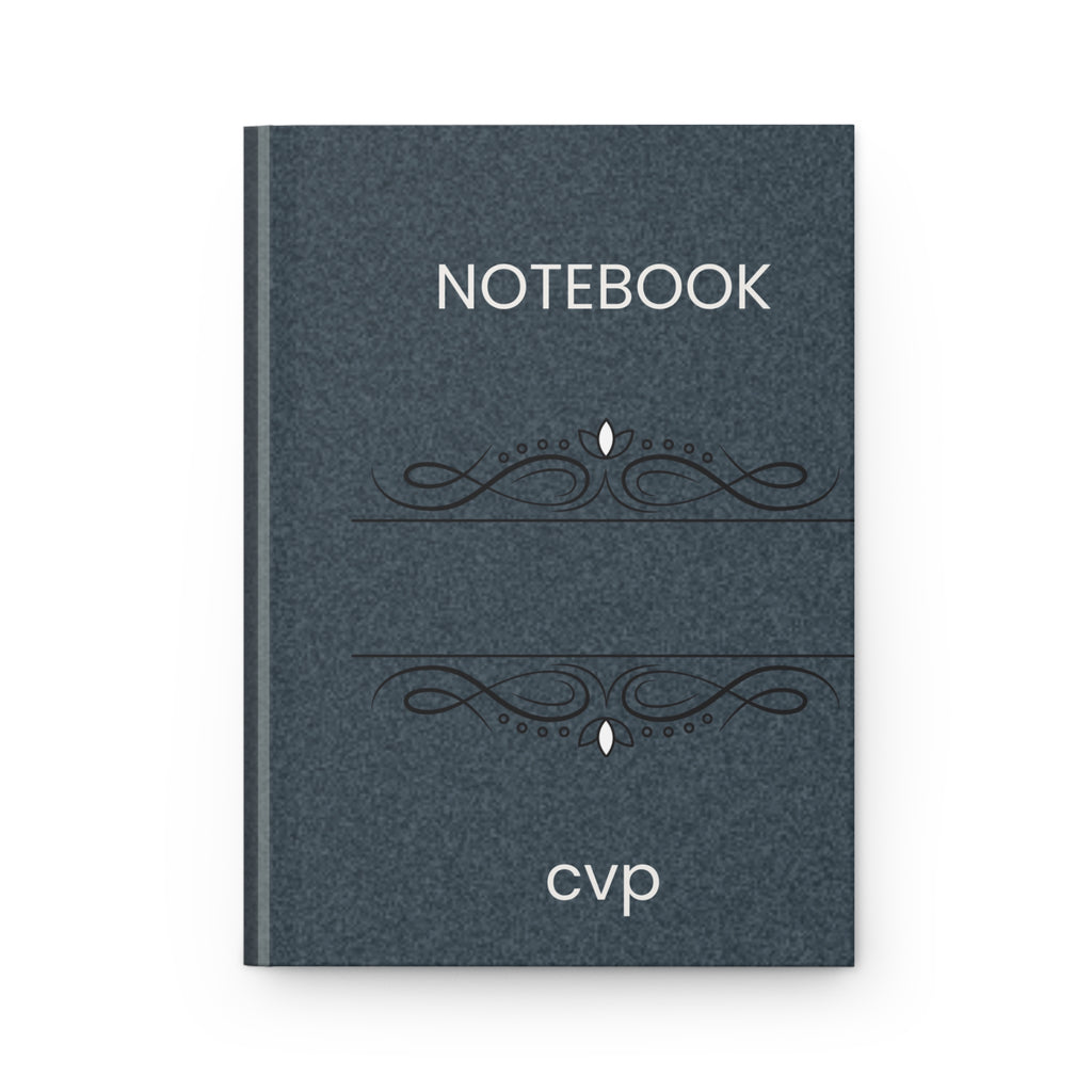 Notebook Elegant Matte Hardcover Notebook - Decorative Florish Journal