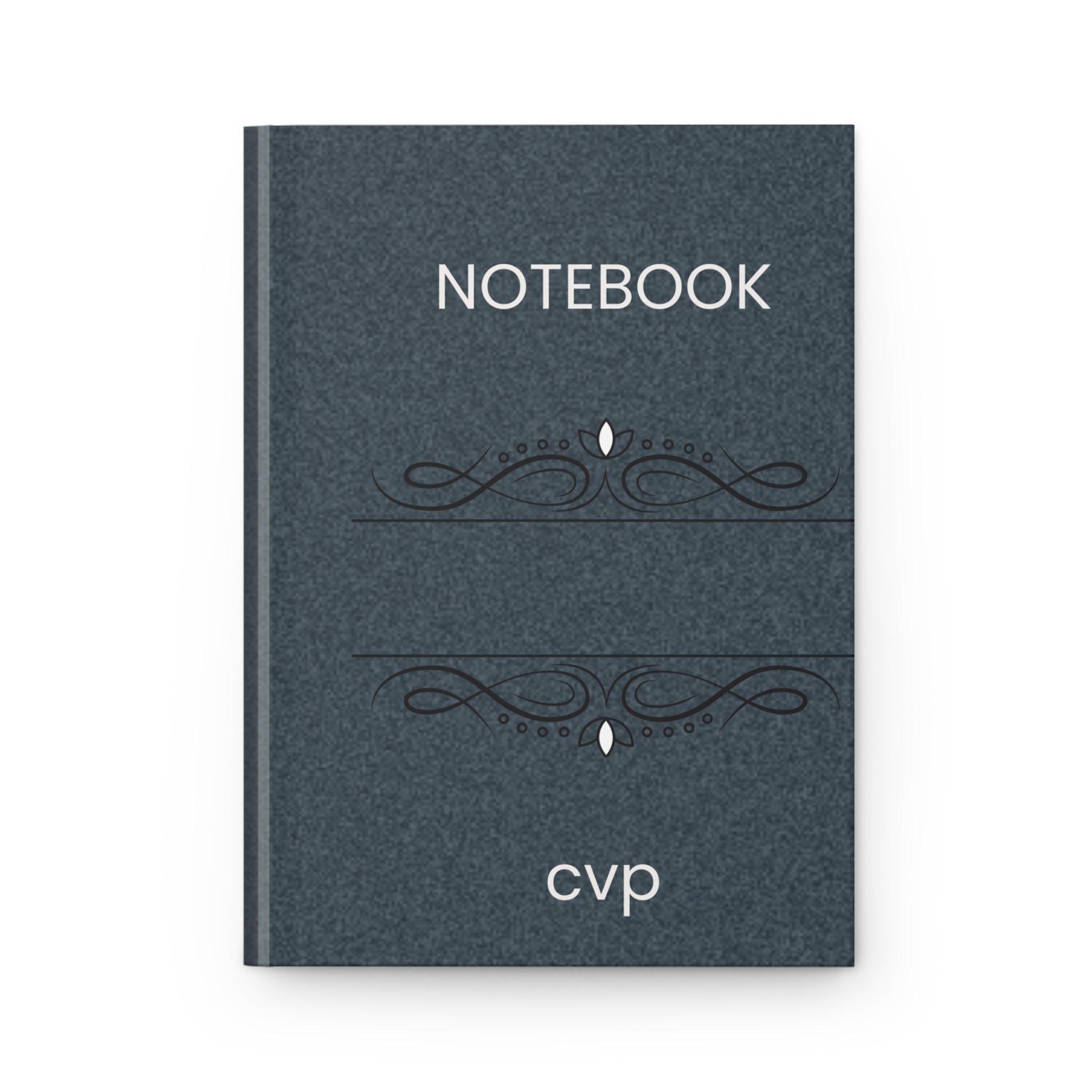 Notebook Elegant Matte Hardcover Notebook - Decorative Florish Journal