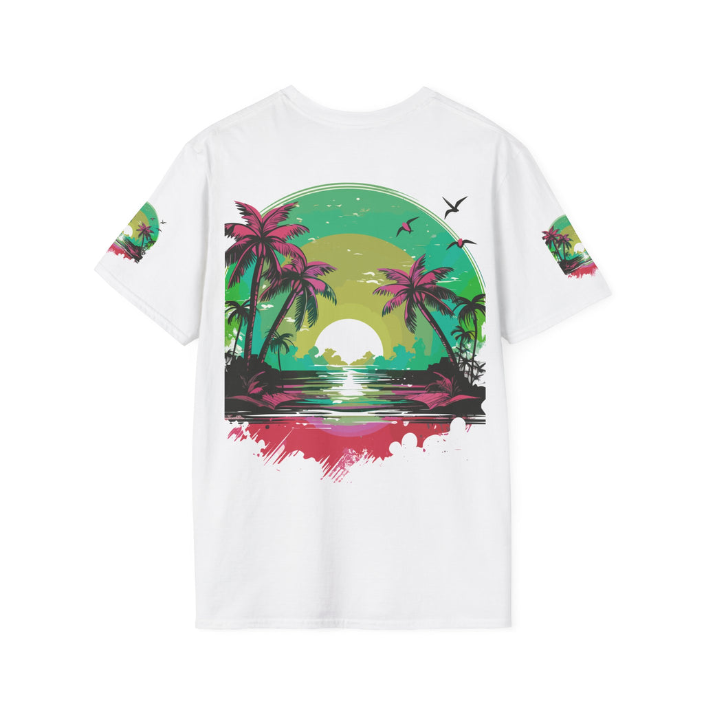 T-Shirt — Tropical Sunset Palm Beach Graphic Tee