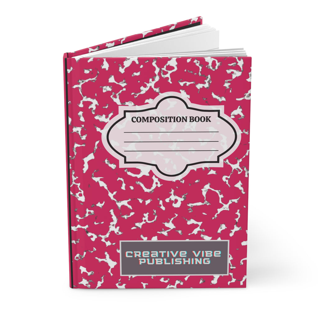 Pink Composition Hardcover Journal — "Composition Book" Matte Notebook for School, Notes & Creative Writing
