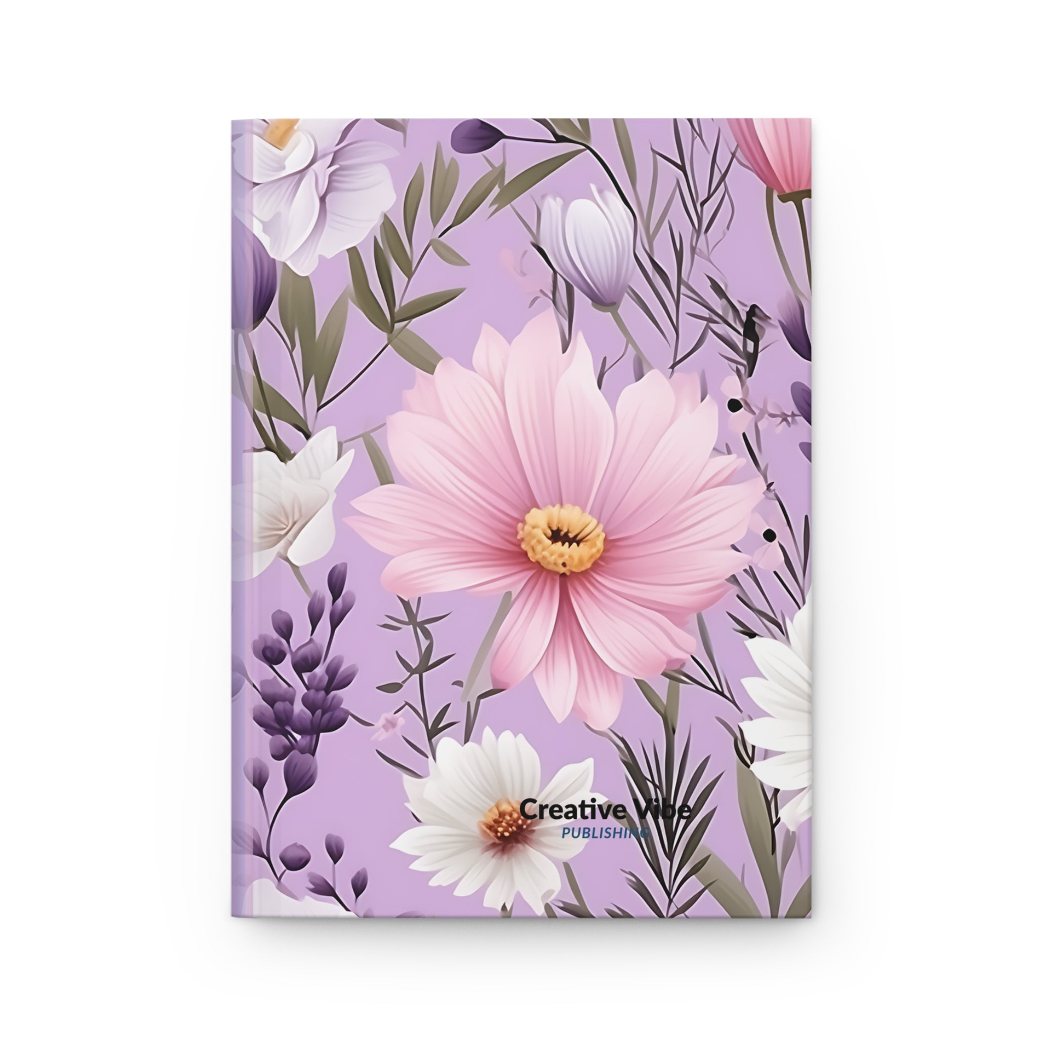 Floral Lavender Hardcover Journal – Pink Daisy Luxury Notebook for Journaling & Notes