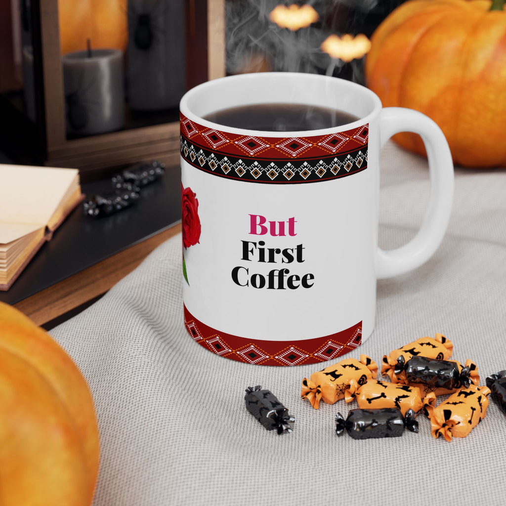Romantic Red Rose Ceramic Mug — "I Love You" Coffee Cup (11oz, 15oz)