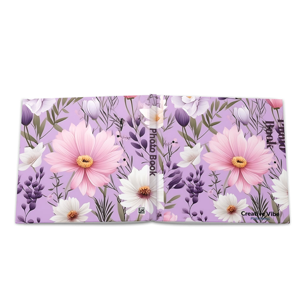 Hardcover Photo Book — Floral Lavender Memory Album