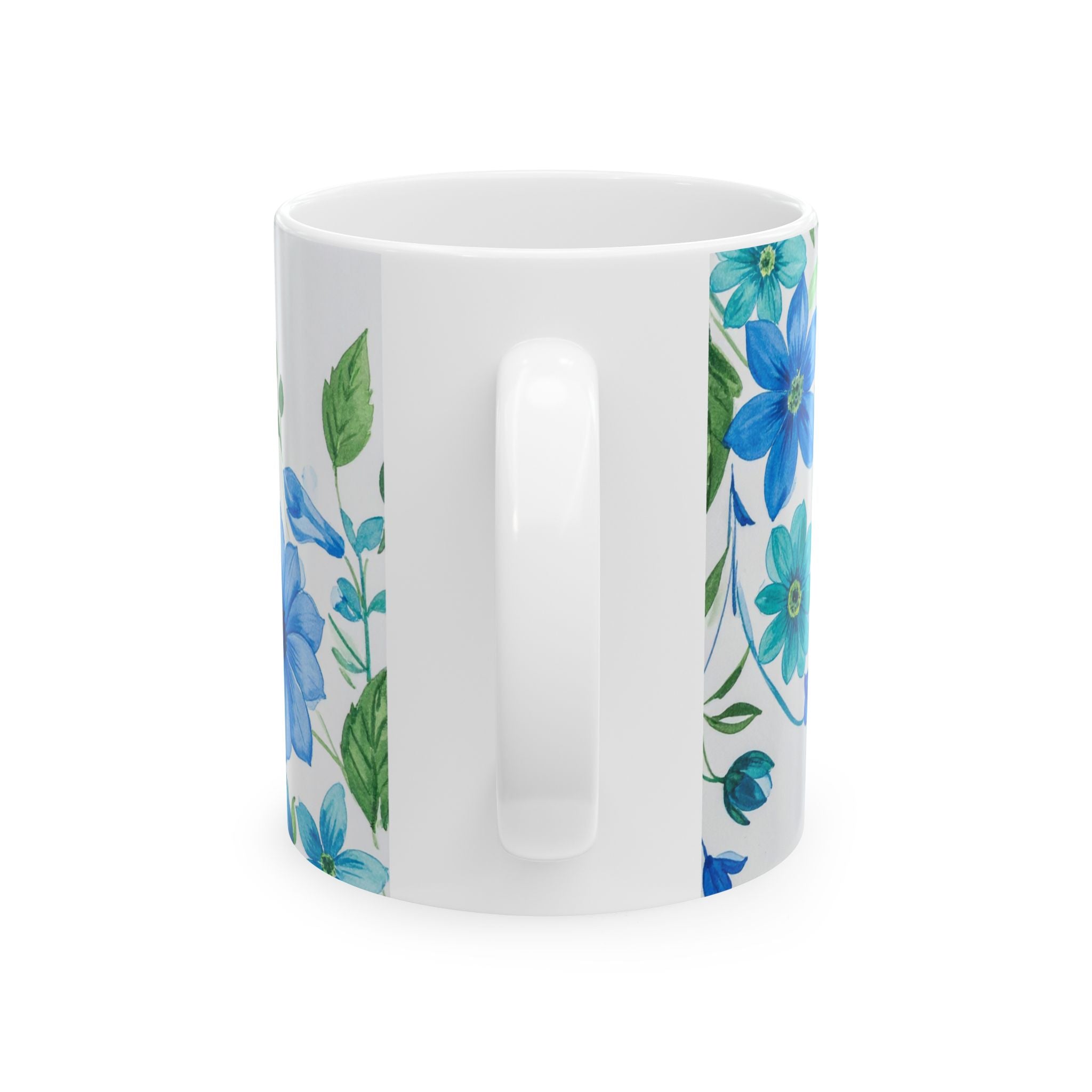 Coffee Before Talkie Floral Ceramic Mug — Funny Morning Coffee Gift (11oz, 15oz)