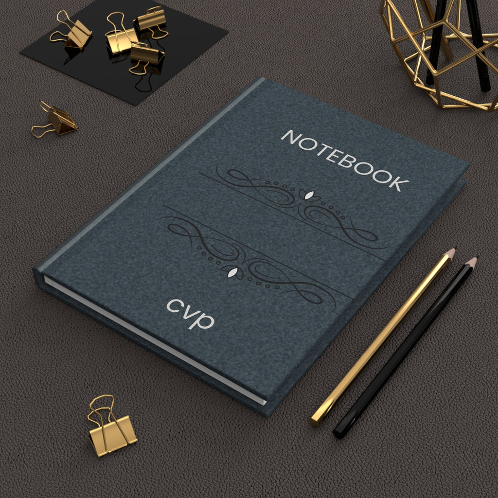 Notebook Elegant Matte Hardcover Notebook - Decorative Florish Journal