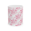 Pink Watercolor Floral Mug — Feminine Rose Pattern Ceramic Coffee Cup (11oz, 15oz)