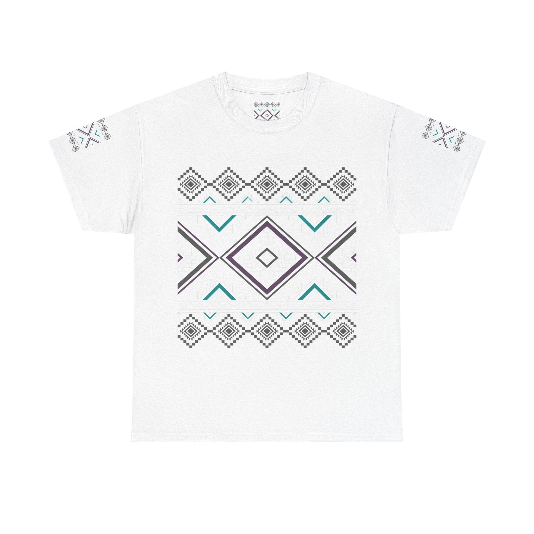 Geometric Aztec Tee — Tribal Diamond Pattern T-Shirt